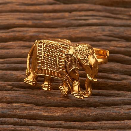 Antique Adjustable Ring With Gold Plating