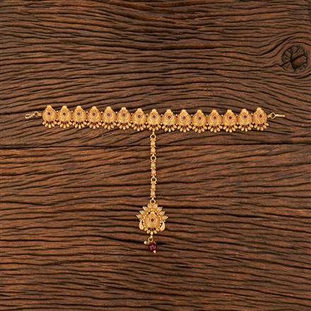 Antique Tikka Shishful With Matte Gold Plating