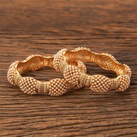 Antique Openable Bangles With Matte Gold Plating