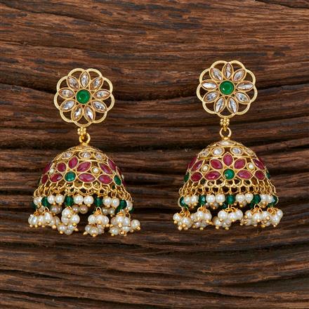 Antique Moti Earring With Gold Plating