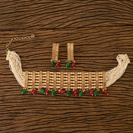 Antique Choker Necklace with gold plating