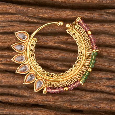 Antique Pressing Nose Ring With Gold Plating