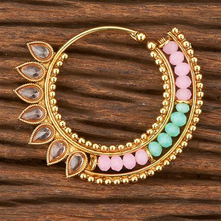 Antique Pressing Nose Ring With Gold Plating