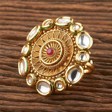 Antique Adjustable Ring With Gold Plating