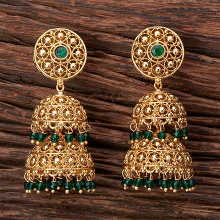 Antique Double Jhumki With Gold Plating