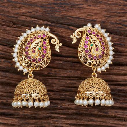 Antique Moti Earring With Gold Plating