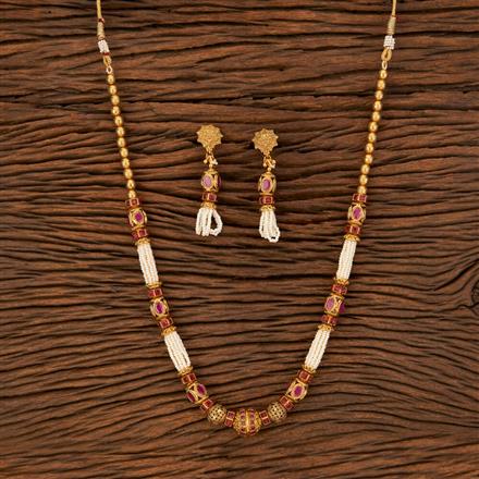 Antique Long Necklace With Gold Plating