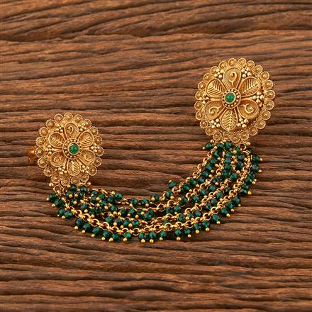 Antique Double Ring With Matte Gold Plating