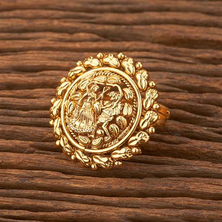 Antique Adjustable Ring With Gold Plating