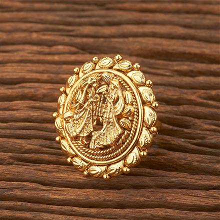 Antique Adjustable Ring With Gold Plating