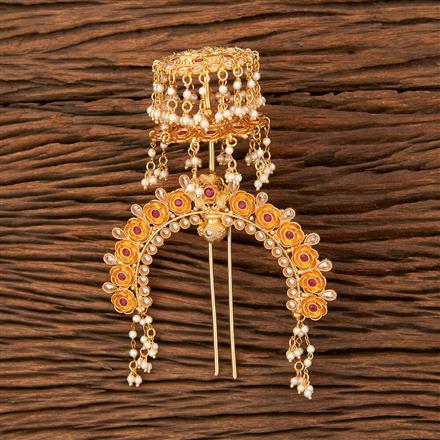 Antique Classic Hair Brooch With Gold Plating
