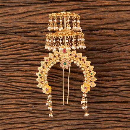 Antique Classic Hair Brooch With Gold Plating