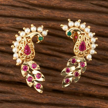 Antique Peacock Earring With Gold Plating