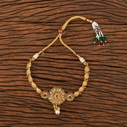 Antique Classic Baju Band With Matte Gold Plating