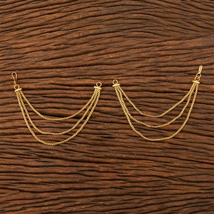 Antique Plain Gold Ear Chain With Gold Plating