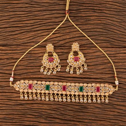 Antique Choker Necklace With Gold Plating