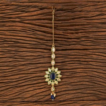 Antique Monalisa Stone Tikka With Gold Plating