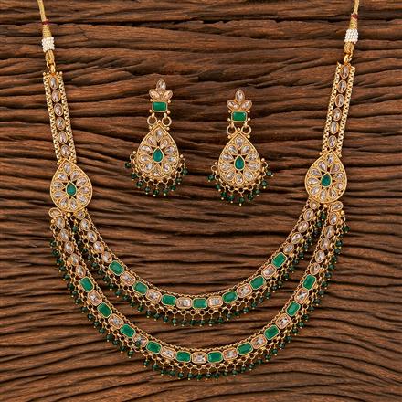 Antique 2 Line Necklace With Gold Plating