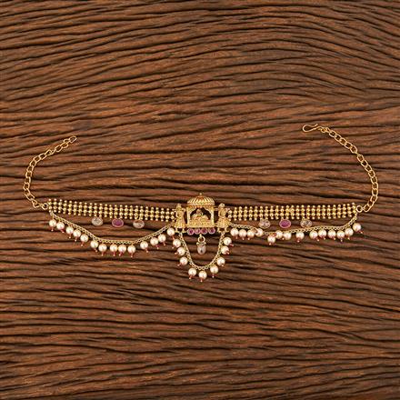 Antique Pearl Baju Band With Gold Plating