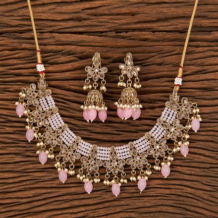 Antique Choker Necklace With Mehndi Plating