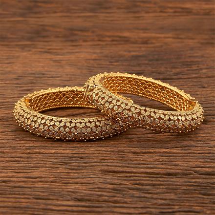 Antique Plain Gold Bangles With Gold Plating