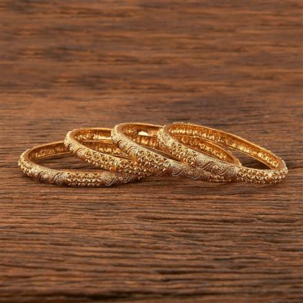 Antique Plain Gold Bangles With Gold Plating