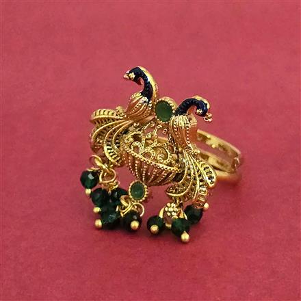 Antique Peacock Ring With Gold Plating