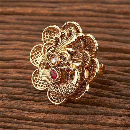 Antique Peacock Ring With Gold Plating