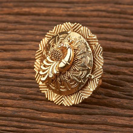 Antique Adjustable Ring With Gold Plating