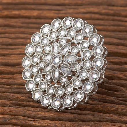 Antique Adjustable Ring With Rhodium Plating