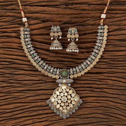 Antique Classic Necklace With 2 Tone Plating