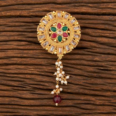 Antique Moti Brooch With Gold Plating