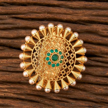 Antique Moti Brooch With Gold Plating