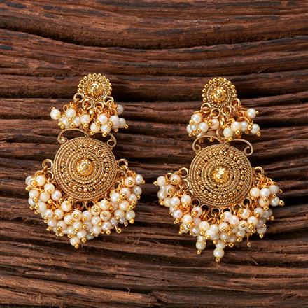 Antique Moti Earring With Gold Plating
