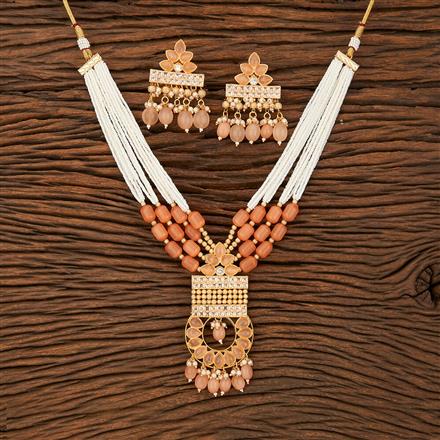 Antique Moti Pendant Set With Gold Plating