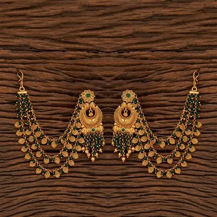 Antique Bahubali Earring With Matte Gold Plating
