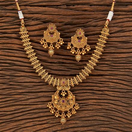 Antique Classic Necklace With Matte Gold Plating