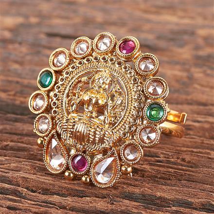 Antique Adjustable Ring With Gold Plating