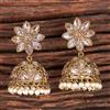 Antique Reverse Ad Stone Earring With Mehndi Plating