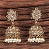 Antique Reverse Ad Stone Earring With Mehndi Plating
