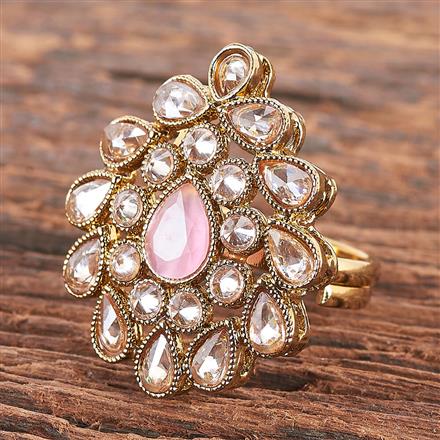 Antique Adjustable Ring With Mehndi Plating