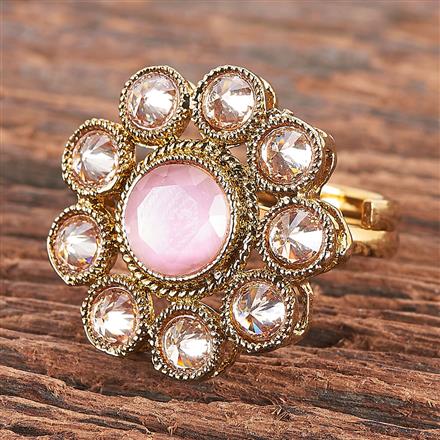 Antique Adjustable Ring With Mehndi Plating