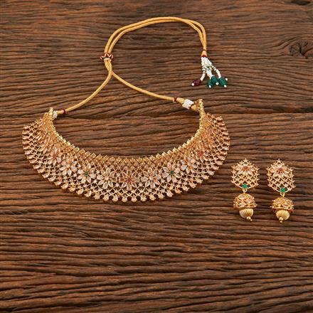 Antique Choker Necklace With Gold Plating