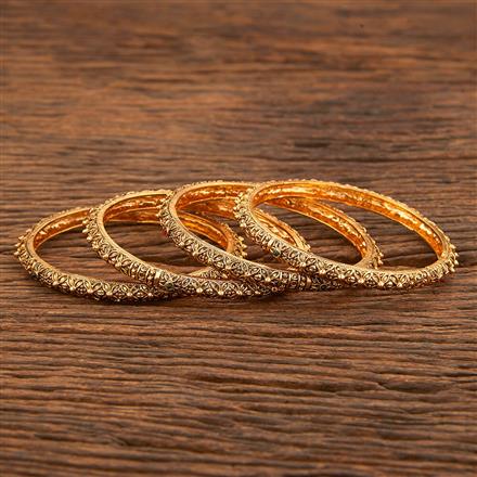 Antique Plain Gold Bangles With Gold Plating