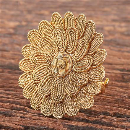 Antique Adjustable Ring With Gold Plating