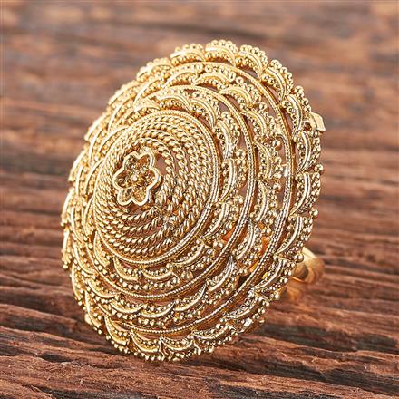 Antique Adjustable Ring With Gold Plating