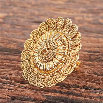 Antique Adjustable Ring With Gold Plating