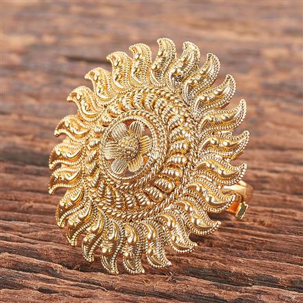 Antique Adjustable Ring With Gold Plating