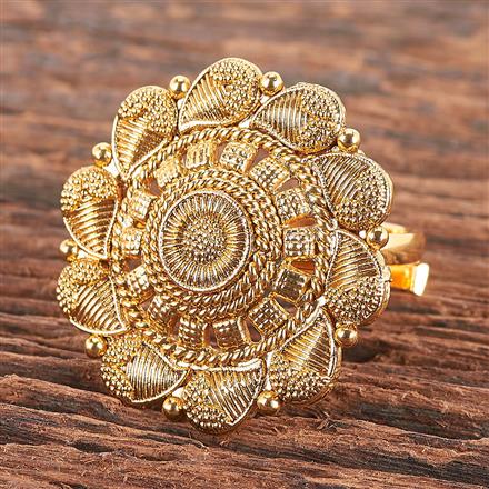 Antique Adjustable Ring With Gold Plating