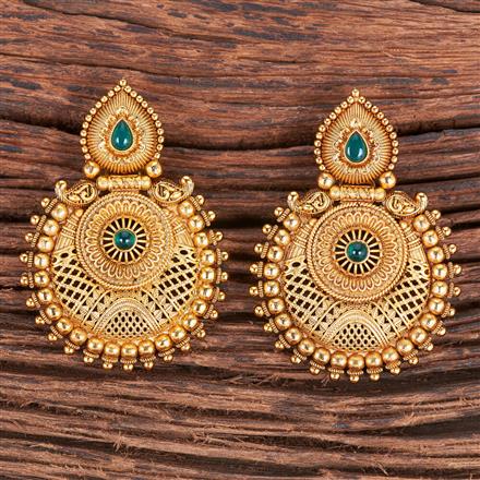 Antique Classic Earring With Matte Gold Plating